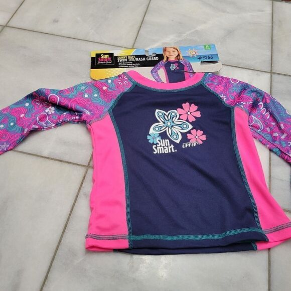 Kids Sun Smart Beach Gear Surf's Up Swim Tee Rash Guard Size M. NEW - Picture 9 of 14